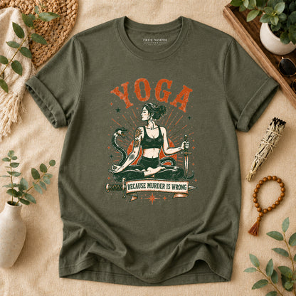 Yoga Is Better Than Murder Vintage Tee