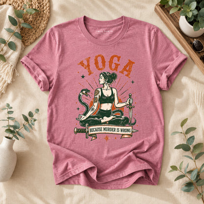 Yoga Is Better Than Murder Vintage Tee