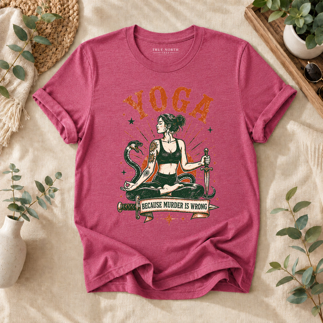 Yoga Is Better Than Murder Vintage Tee
