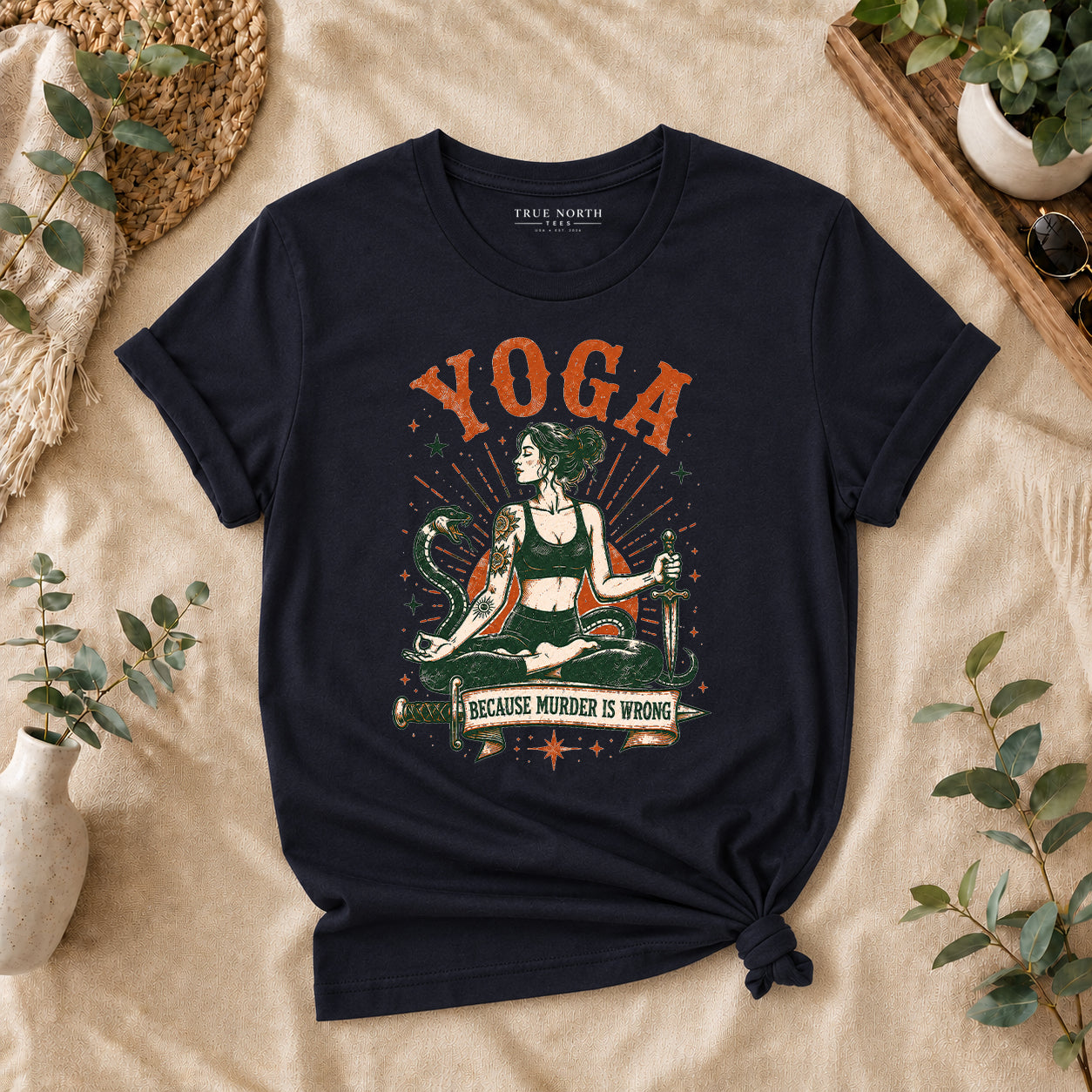 Yoga Is Better Than Murder Vintage Tee