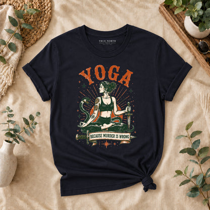 Yoga Is Better Than Murder Vintage Tee