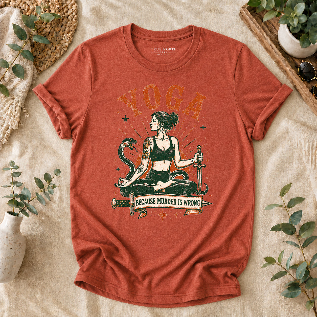 Yoga Is Better Than Murder Vintage Tee