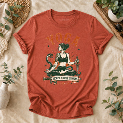 Yoga Is Better Than Murder Vintage Tee