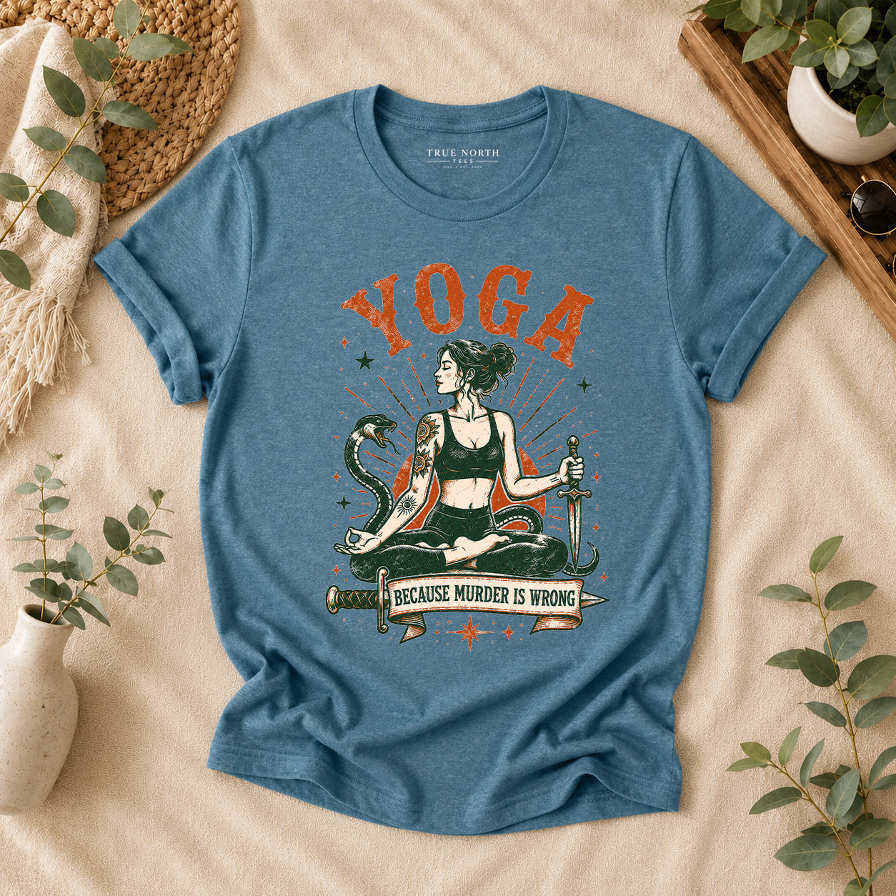 Yoga Is Better Than Murder Vintage Tee