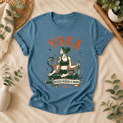 Yoga Is Better Than Murder Vintage Tee