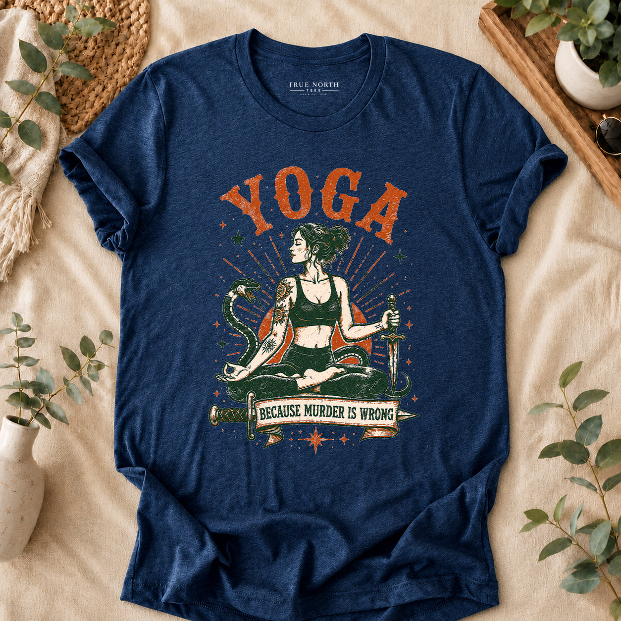 Yoga Is Better Than Murder Vintage Tee
