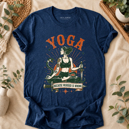 Yoga Is Better Than Murder Vintage Tee