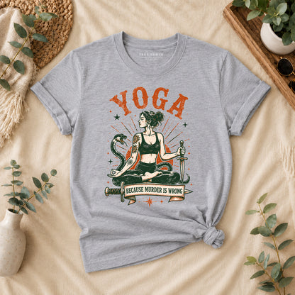 Yoga Is Better Than Murder Vintage Tee