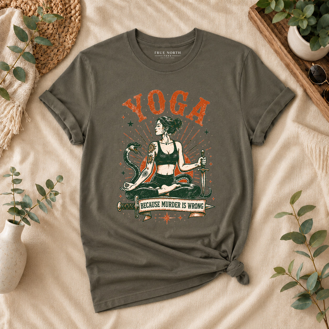 Yoga Is Better Than Murder Vintage Tee