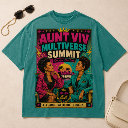 Aunt Viv Multiverse Summit Oversized Unisex Graphic Tee