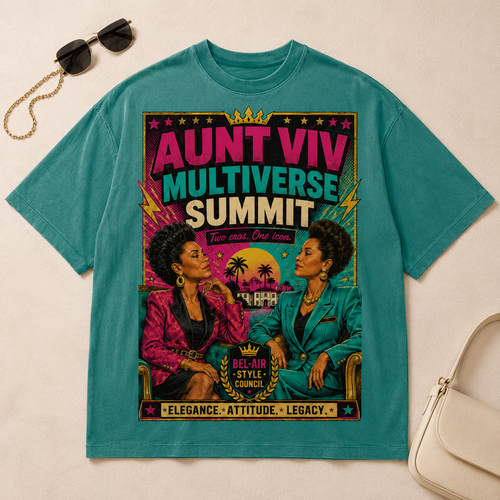 Aunt Viv Multiverse Summit Oversized Unisex Graphic Tee