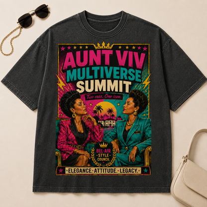 Aunt Viv Multiverse Summit Oversized Unisex Graphic Tee