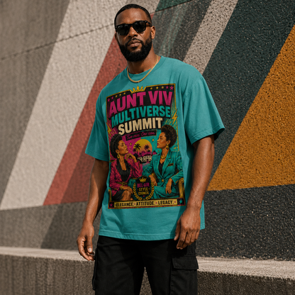 Aunt Viv Multiverse Summit Oversized Unisex Graphic Tee