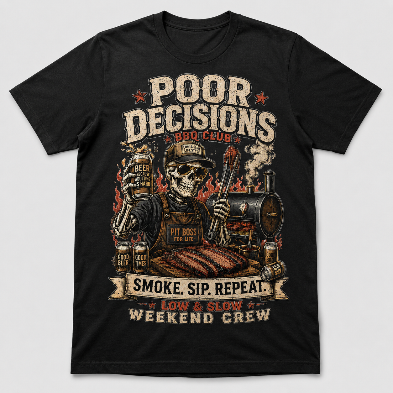 Poor Decisions BBQ Club Tee
