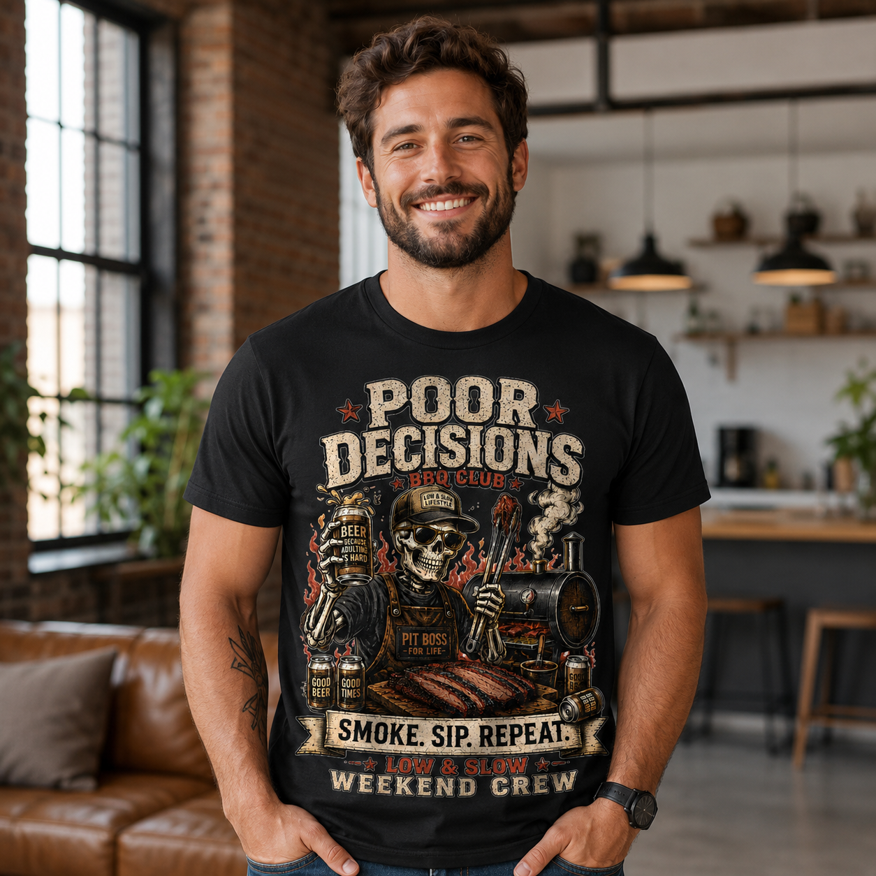 Poor Decisions BBQ Club Tee