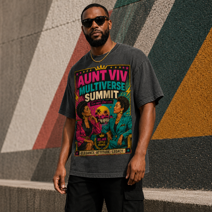 Aunt Viv Multiverse Summit Oversized Unisex Graphic Tee