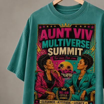 Aunt Viv Multiverse Summit Oversized Unisex Graphic Tee