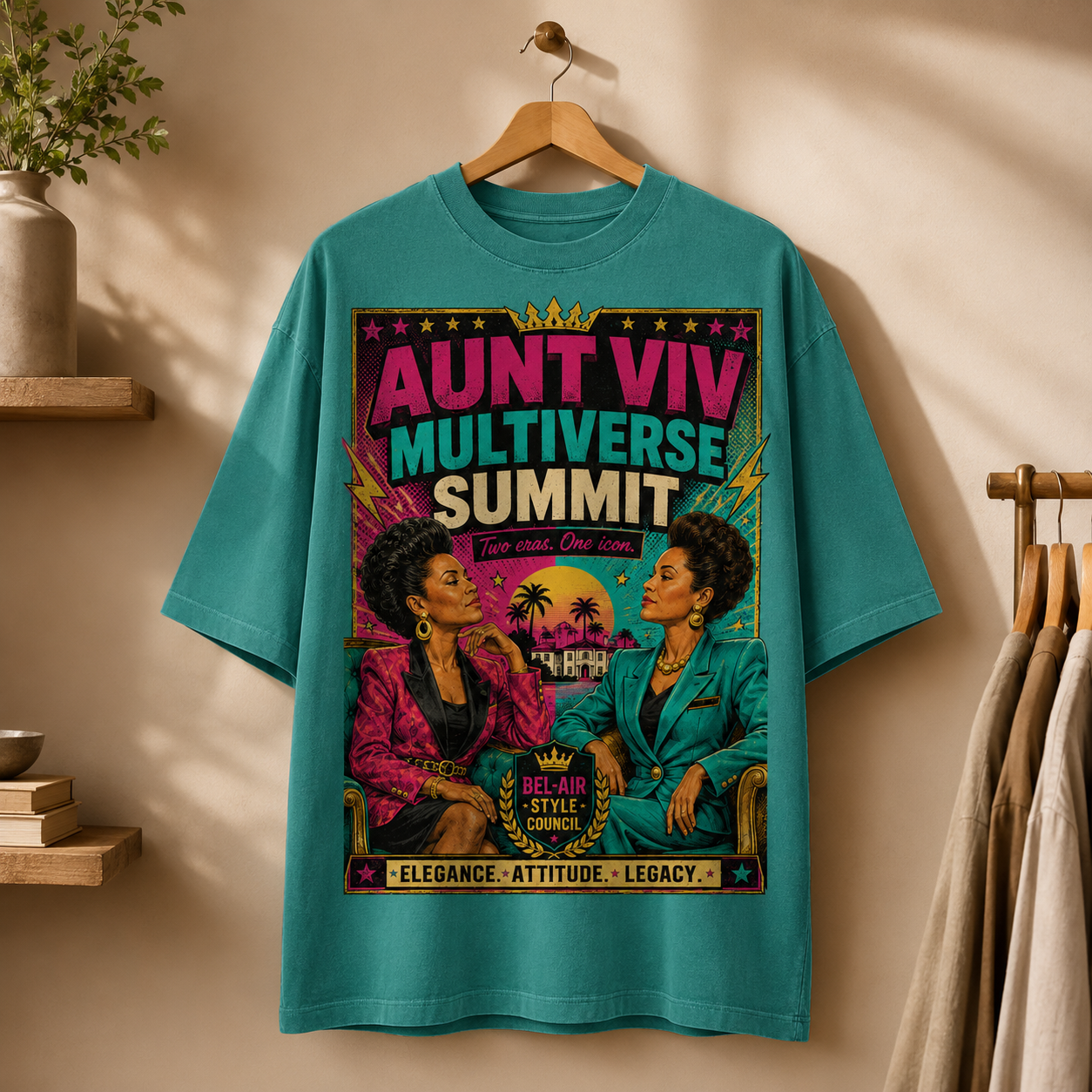Aunt Viv Multiverse Summit Oversized Unisex Graphic Tee