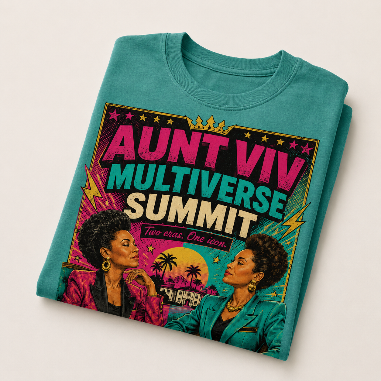 Aunt Viv Multiverse Summit Oversized Unisex Graphic Tee