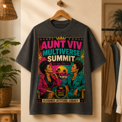 Aunt Viv Multiverse Summit Oversized Unisex Graphic Tee