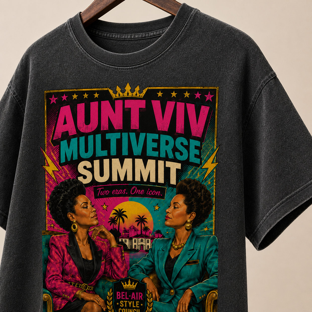 Aunt Viv Multiverse Summit Oversized Unisex Graphic Tee