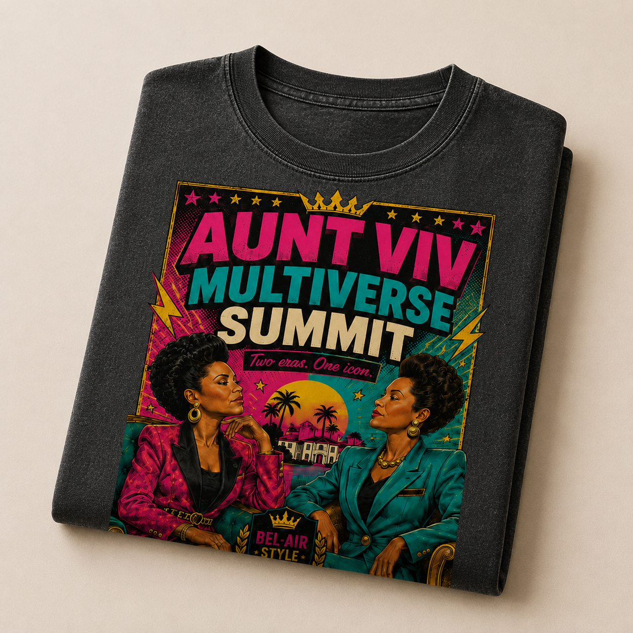 Aunt Viv Multiverse Summit Oversized Unisex Graphic Tee