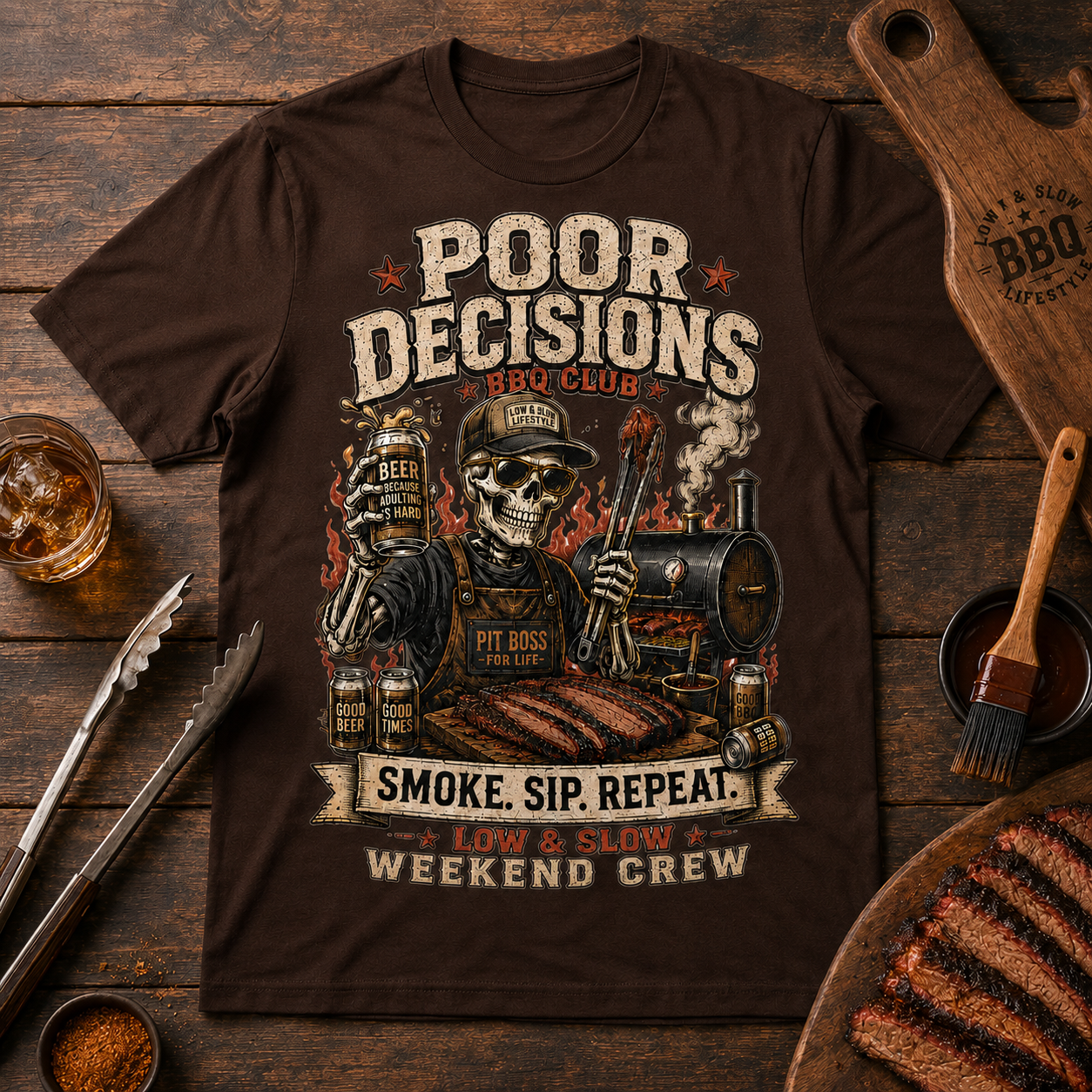 Poor Decisions BBQ Club Tee