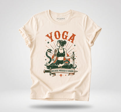 Yoga Is Better Than Murder Vintage Tee